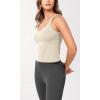 imageODODOS Cloud Feeling Tank Bra for Women U Back Wirefree Longline Sports Bra Yoga Crop TopOat Milk