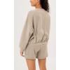 imageODODOS Purevibe Cotton Oversized Sweatshirts Womens Crew Neck Long Sleeve Pullover Tops with Kangaroo PocketPlaza Taupe