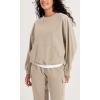 imageODODOS Purevibe Cotton Oversized Sweatshirts Womens Crew Neck Long Sleeve Pullover Tops with Kangaroo PocketPlaza Taupe