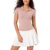 imageODODOS Cloud Feeling Short Sleeve Polo Shirts for Women Lightweight Buttery Soft Summer Tennis Golf TopsDusty Pink