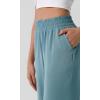 imageODODOS Chiffon Flowy Wide Leg Pants for Women Lightweight High Waist PullOn Pants with Pockets 27quot  29quot 31quot InseamBrittany Blue