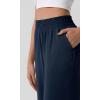 imageODODOS Chiffon Flowy Wide Leg Pants for Women Lightweight High Waist PullOn Pants with Pockets 27quot  29quot 31quot InseamDark Blue