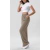 imageODODOS Chiffon Flowy Wide Leg Pants for Women Lightweight High Waist PullOn Pants with Pockets 27quot  29quot 31quot InseamDune