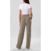 imageODODOS Chiffon Flowy Wide Leg Pants for Women Lightweight High Waist PullOn Pants with Pockets 27quot  29quot 31quot InseamDune