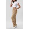 imageODODOS Chiffon Flowy Wide Leg Pants for Women Lightweight High Waist PullOn Pants with Pockets 27quot  29quot 31quot InseamKhaki