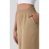 imageODODOS Chiffon Flowy Wide Leg Pants for Women Lightweight High Waist PullOn Pants with Pockets 27quot  29quot 31quot InseamKhaki