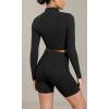 imageODODOS Cloud Feeling Cross Waist Yoga Shorts with Pockets for Women 6quot Crossover High Waist Lounge Biker ShortsBlack