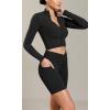 imageODODOS Cloud Feeling Cross Waist Yoga Shorts with Pockets for Women 6quot Crossover High Waist Lounge Biker ShortsBlack