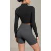 imageODODOS Cloud Feeling Cross Waist Yoga Shorts with Pockets for Women 6quot Crossover High Waist Lounge Biker ShortsCharcoal