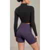 imageODODOS Cloud Feeling Cross Waist Yoga Shorts with Pockets for Women 6quot Crossover High Waist Lounge Biker ShortsDark Purple