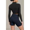 imageODODOS Cloud Feeling Cross Waist Yoga Shorts with Pockets for Women 6quot Crossover High Waist Lounge Biker ShortsDeep Navy