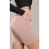 imageODODOS Cloud Feeling Cross Waist Yoga Shorts with Pockets for Women 6quot Crossover High Waist Lounge Biker ShortsDusty Pink