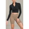 imageODODOS Cloud Feeling Cross Waist Yoga Shorts with Pockets for Women 6quot Crossover High Waist Lounge Biker ShortsLight Brown