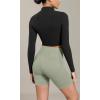 imageODODOS Cloud Feeling Cross Waist Yoga Shorts with Pockets for Women 6quot Crossover High Waist Lounge Biker ShortsLime Stone