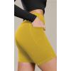 imageODODOS Cloud Feeling Cross Waist Yoga Shorts with Pockets for Women 6quot Crossover High Waist Lounge Biker ShortsMango Mint