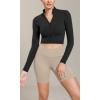 imageODODOS Cloud Feeling Cross Waist Yoga Shorts with Pockets for Women 6quot Crossover High Waist Lounge Biker ShortsShaker Beige