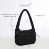 imageODODOS Quilted Carryall Tote Bag for Women Crossbody Large Hobo Lightweight Padding Shoulder BagBlack