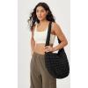 imageODODOS Quilted Carryall Tote Bag for Women Crossbody Large Hobo Lightweight Padding Shoulder BagBlack
