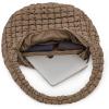 imageODODOS Quilted Carryall Tote Bag for Women Crossbody Large Hobo Lightweight Padding Shoulder BagBrown