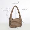 imageODODOS Quilted Carryall Tote Bag for Women Crossbody Large Hobo Lightweight Padding Shoulder BagBrown