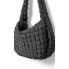 imageODODOS Quilted Carryall Tote Bag for Women Crossbody Large Hobo Lightweight Padding Shoulder BagCharcoal