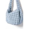imageODODOS Quilted Carryall Tote Bag for Women Crossbody Large Hobo Lightweight Padding Shoulder BagLight Blue
