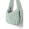 imageODODOS Quilted Carryall Tote Bag for Women Crossbody Large Hobo Lightweight Padding Shoulder BagLight Green
