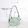 imageODODOS Quilted Carryall Tote Bag for Women Crossbody Large Hobo Lightweight Padding Shoulder BagLight Green
