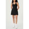imageODODOS Womens Cloud Feeling Racerback Tennis Dress with Separate Shorts and Built in Bra Mini Tank DressBlack