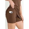 imageODODOS Womens Cloud Feeling Racerback Tennis Dress with Separate Shorts and Built in Bra Mini Tank DressBrunette