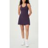 imageODODOS Womens Cloud Feeling Racerback Tennis Dress with Separate Shorts and Built in Bra Mini Tank DressDark Purple