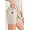 imageODODOS Womens Cloud Feeling Racerback Tennis Dress with Separate Shorts and Built in Bra Mini Tank DressOat Milk