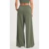 imageODODOS Womens Modal Soft Extra Wide Leg Pants with Pockets Drawstring High Waist PullOn Casual PantsDark Sage