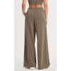 imageODODOS Womens Modal Soft Extra Wide Leg Pants with Pockets Drawstring High Waist PullOn Casual PantsEspresso