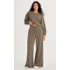 imageODODOS Womens Modal Soft Extra Wide Leg Pants with Pockets Drawstring High Waist PullOn Casual PantsEspresso