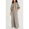 imageODODOS Womens Modal Soft Extra Wide Leg Pants with Pockets Drawstring High Waist PullOn Casual PantsKhaki