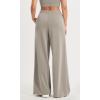 imageODODOS Womens Modal Soft Extra Wide Leg Pants with Pockets Drawstring High Waist PullOn Casual PantsKhaki
