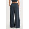 imageODODOS Womens Modal Soft Extra Wide Leg Pants with Pockets Drawstring High Waist PullOn Casual PantsNavy