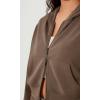 imageODODOS Womens Modal Soft FullZip Cropped Hoodies with Pockets Long Sleeve Crop Casual SweatshirtsNutria
