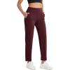 imageODODOS Cloud Feeling Jogger Pants with Pockets for Women High Waist Sweatpants Casual Lounge Ankle PantsBurgundy