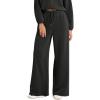 imageODODOS Womens Modal Soft Extra Wide Leg Pants with Pockets Drawstring High Waist PullOn Casual PantsBlack