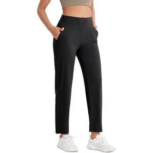imageODODOS Cloud Feeling Jogger Pants with Pockets for Women High Waist Sweatpants Casual Lounge Ankle PantsBlack