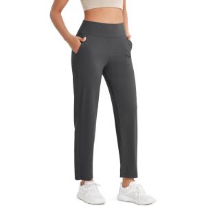 imageODODOS Cloud Feeling Jogger Pants with Pockets for Women High Waist Sweatpants Casual Lounge Ankle PantsCharcoal