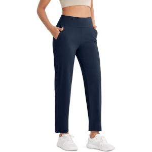 imageODODOS Cloud Feeling Jogger Pants with Pockets for Women High Waist Sweatpants Casual Lounge Ankle PantsDeep Navy