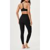imageODODOS Cloud Feeling Gathered Cross Waist Leggings with Pockets for Women 25quot  28quot Crossover Lounge Yoga PantsBlack