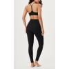 imageODODOS Cloud Feeling Gathered Cross Waist Leggings with Pockets for Women 25quot  28quot Crossover Lounge Yoga PantsBlack