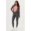 imageODODOS Cloud Feeling Gathered Cross Waist Leggings with Pockets for Women 25quot  28quot Crossover Lounge Yoga PantsCharcoal
