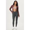 imageODODOS Cloud Feeling Gathered Cross Waist Leggings with Pockets for Women 25quot  28quot Crossover Lounge Yoga PantsCharcoal