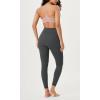imageODODOS Cloud Feeling Gathered Cross Waist Leggings with Pockets for Women 25quot  28quot Crossover Lounge Yoga PantsCharcoal