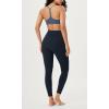 imageODODOS Cloud Feeling Gathered Cross Waist Leggings with Pockets for Women 25quot  28quot Crossover Lounge Yoga PantsDeep Navy